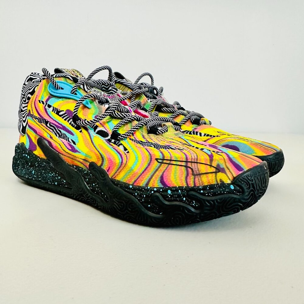 NEW PUMA M.E.L.O. MB.03 GS DEXTER'S LABORATORY MULTICOLOR BASKETBALL SHOES 6.5